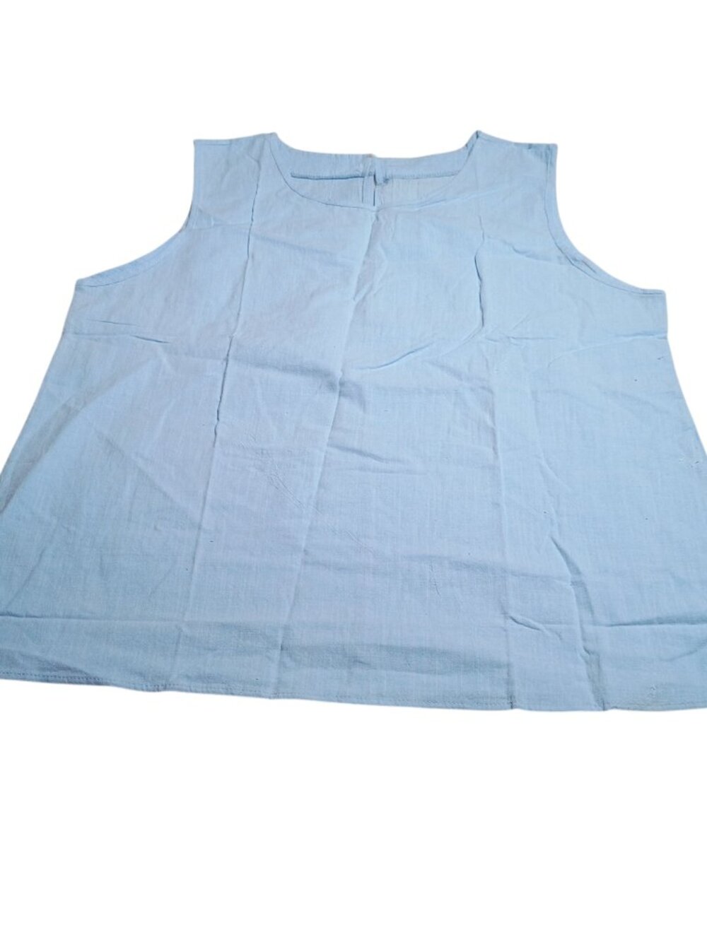 Unbranded Light Blue Sleeveless Cotton Tank Top Size XL